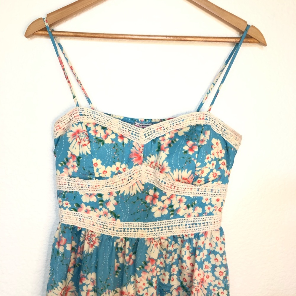 Three Pink Hearts Trixxi Floral Dress ~ Size Large - Picture 2 of 5
